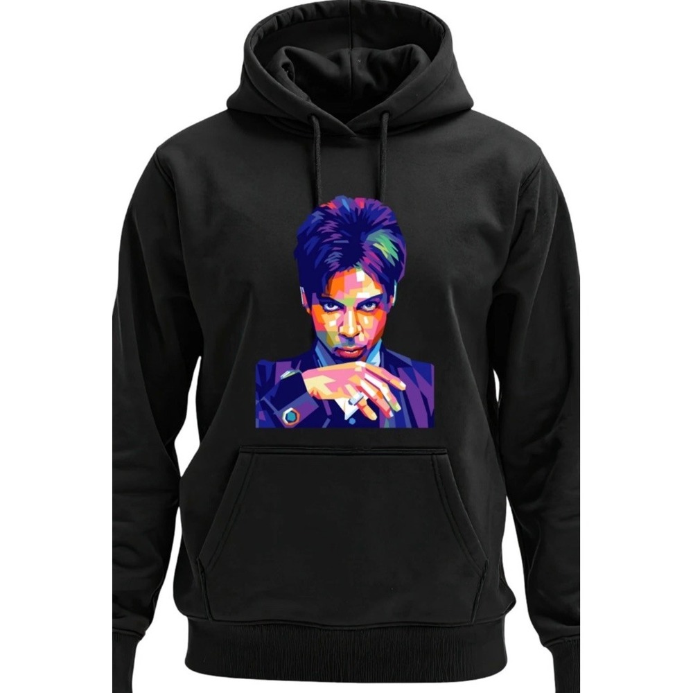 Prince Purple Rain Hoodie Gildan Unisex Adult Black XL